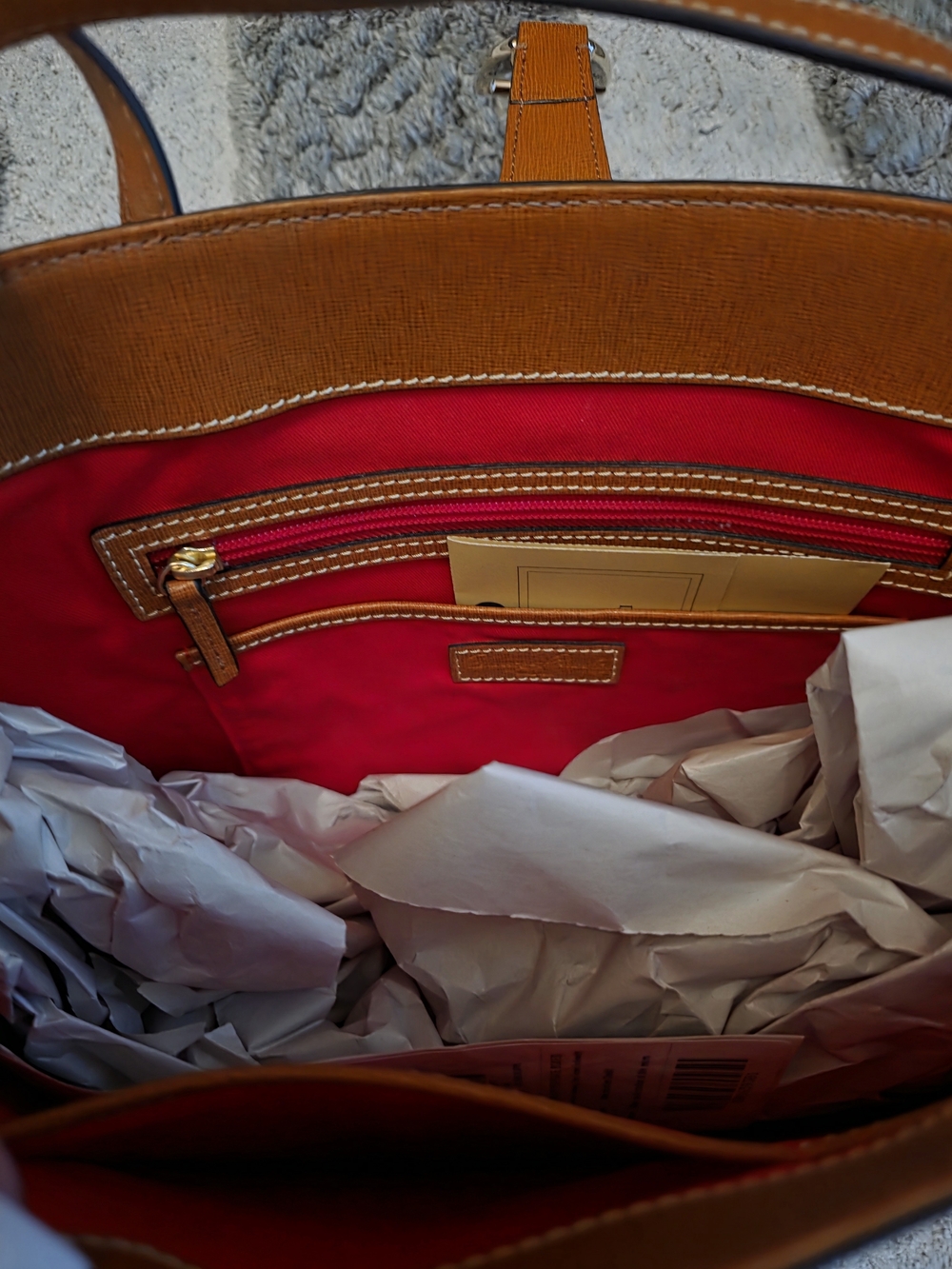 Dooney & Bourke Tan Leather Tote Bag with Buckle NWOT - Picture 3 of 8